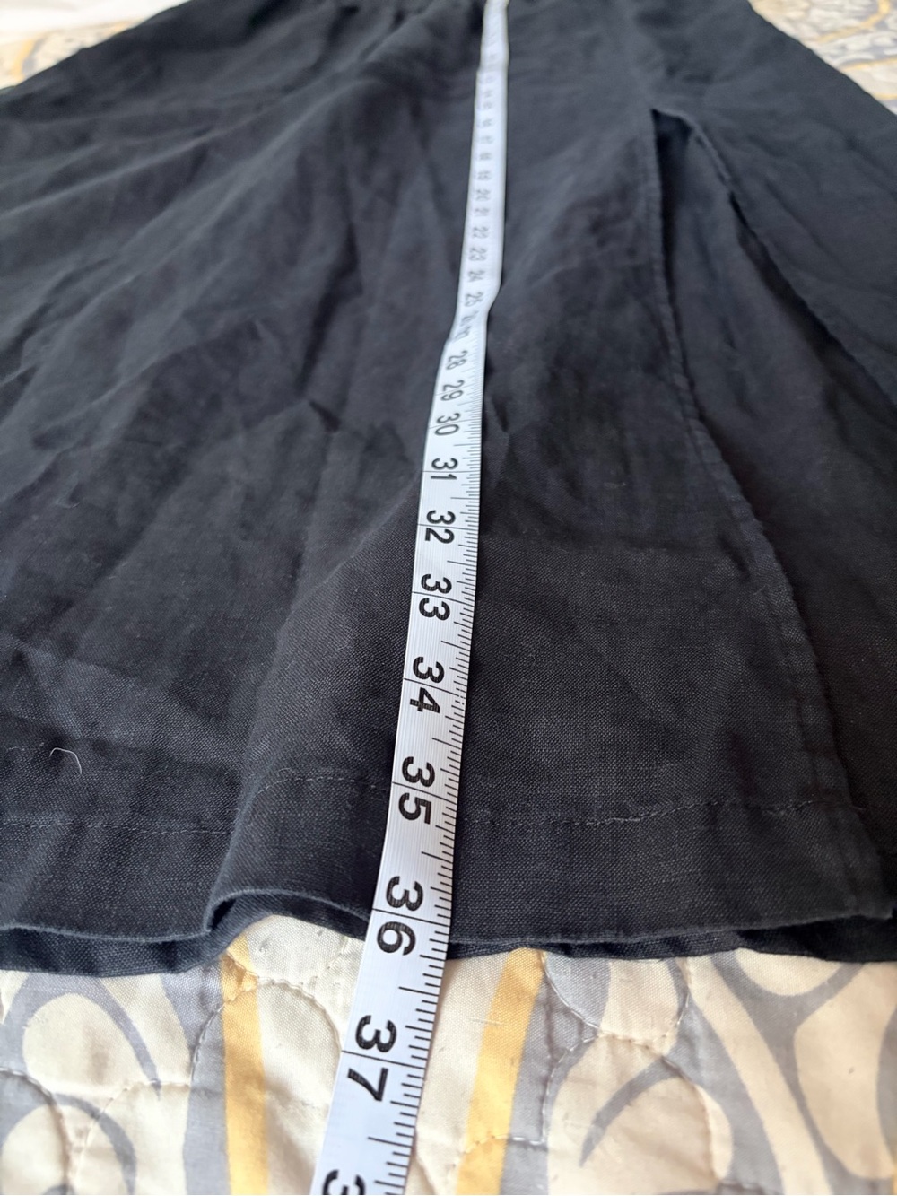 Quince 100% European Black Linen Maxi Skirt, Small - Picture 7 of 12